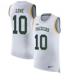 Packers #10 Jordan Love White Men's Stitched NFL Limited Rush Tank Top Jersey