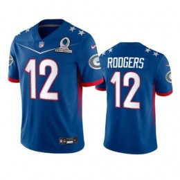 Packers #12 Aaron Rodgers Men's NFL 2022 NFC Pro Bowl Game Jersey Royal