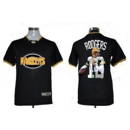 Packers #12 Aaron Rodgers Black Men's NFL Game All Star Fashion Jersey