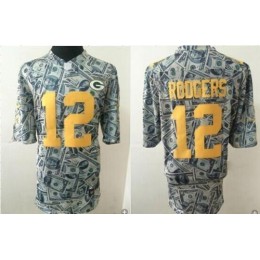 Packers #12 Aaron Rodgers Dollar Fashion Men's Stitched NFL Elite Jersey