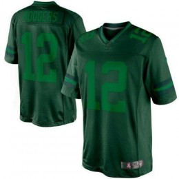 Packers #12 Aaron Rodgers Green Men's Stitched NFL Drenched Limited Jersey