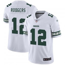 Packers #12 Aaron Rodgers White Men's Stitched NFL Limited Team Logo Fashion Jersey