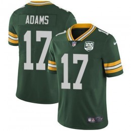 Packers #17 Davante Adams Green Team Color Men's 100th Season Stitched NFL Vapor Untouchable Limited Jersey