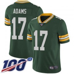 Packers #17 Davante Adams Green Team Color Men's Stitched NFL 100th Season Vapor Limited Jersey