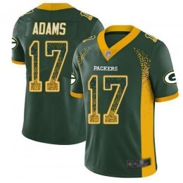 Packers #17 Davante Adams Green Team Color Men's Stitched NFL Limited Rush Drift Fashion Jersey