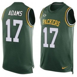 Packers #17 Davante Adams Green Team Color Men's Stitched NFL Limited Tank Top Jersey