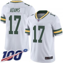 Packers #17 Davante Adams White Men's Stitched NFL 100th Season Vapor Limited Jersey