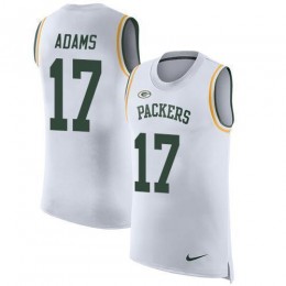 Packers #17 Davante Adams White Men's Stitched NFL Limited Rush Tank Top Jersey