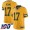 Packers #17 Davante Adams Yellow Men's Stitched NFL Limited Rush 100th Season Jersey
