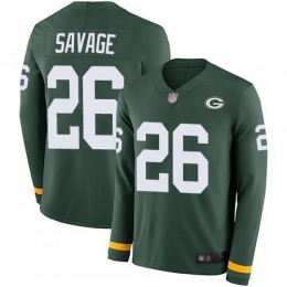 Packers #26 Darnell Savage Green Team Color Men's Stitched NFL Limited Therma Long Sleeve Jersey