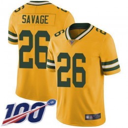 Packers #26 Darnell Savage Yellow Men's Stitched NFL Limited Rush 100th Season Jersey