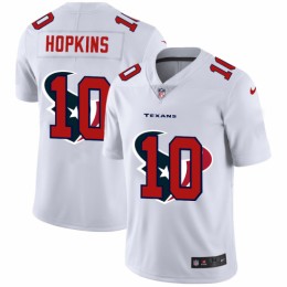 Houston Houston Texans #10 DeAndre Hopkins White Men's Team Logo Dual Overlap Limited NFL Jersey