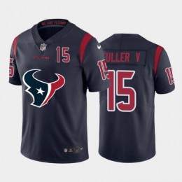 Houston Houston Texans #15 Will Fuller Navy Blue Men's Big Team Logo Player Vapor Limited NFL Jersey