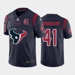 Houston Houston Texans #41 Zach Cunningham Navy Blue Men's Big Team Logo Player Vapor Limited NFL Jersey