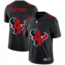 Houston Houston Texans #4 Deshaun Watson Men's Team Logo Dual Overlap Limited NFL Jersey Black Men's