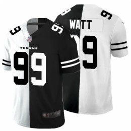 Houston Houston Texans #99 J.J. Watt Men's Black V White Peace Split Vapor Untouchable Limited NFL Jersey