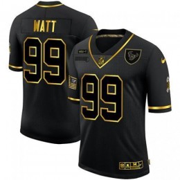 Houston Houston Texans #99 J.J. Watt Men's 2020 Salute To Service Golden Limited NFL Jersey Black Men's