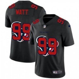 Houston Houston Texans #99 J.J. Watt Men's Team Logo Dual Overlap Limited NFL Jersey Black Men's