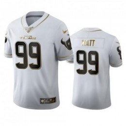 Houston Houston Texans #99 J.J. Watt Men's White Golden Edition Vapor Limited NFL 100 Jersey