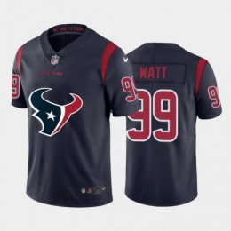 Houston Houston Texans #99 J.J. Watt Navy Blue Men's Big Team Logo Vapor Limited NFL Jersey