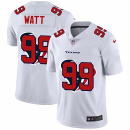 Houston Houston Texans #99 J.J. Watt White Men's Team Logo Dual Overlap Limited NFL Jersey