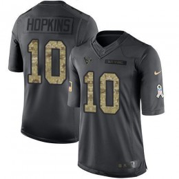Houston Texans #10 DeAndre Hopkins Black Men's Stitched NFL Limited 2016 Salute to Service Jersey