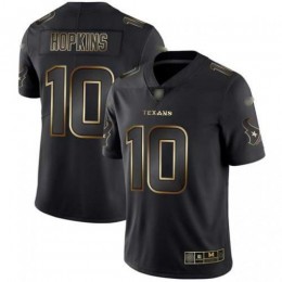 Houston Texans #10 DeAndre Hopkins Black/Gold Men's Stitched NFL Vapor Untouchable Limited Jersey