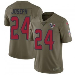 Houston Texans #24 Johnathan Joseph Olive Men's Stitched NFL Limited 2017 Salute to Service Jersey