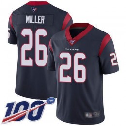 Houston Texans #26 Lamar Miller Navy Blue Team Color Men's Stitched NFL 100th Season Vapor Limited Jersey