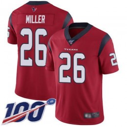 Houston Texans #26 Lamar Miller Red Alternate Men's Stitched NFL 100th Season Vapor Limited Jersey