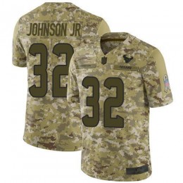 Houston Texans #32 Lonnie Johnson Jr. Camo Men's Stitched NFL Limited 2018 Salute To Service Jersey