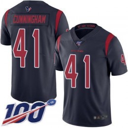 Houston Texans #41 Zach Cunningham Navy Blue Men's Stitched NFL Limited Rush 100th Season Jersey