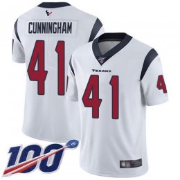 Houston Texans #41 Zach Cunningham White Men's Stitched NFL 100th Season Vapor Limited Jersey