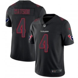Houston Texans #4 Deshaun Watson Black Men's Stitched NFL Limited Rush Impact Jersey