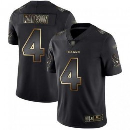 Houston Texans #4 Deshaun Watson Black/Gold Men's Stitched NFL Vapor Untouchable Limited Jersey
