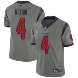 Houston Texans #4 Deshaun Watson Gray Men's Stitched NFL Limited Inverted Legend Jersey
