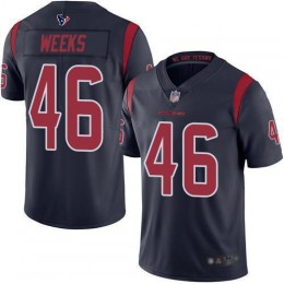 Houston Texans #46 Jon Weeks Navy Blue Men's Stitched NFL Limited Rush Jersey