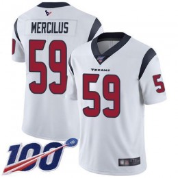 Houston Texans #59 Whitney Mercilus White Men's Stitched NFL 100th Season Vapor Limited Jersey