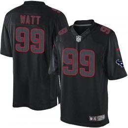 Houston Texans #99 J.J. Watt Black Men's Stitched NFL Impact Limited Jersey
