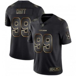 Houston Texans #99 J.J. Watt Black/Gold Men's Stitched NFL Vapor Untouchable Limited Jersey