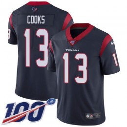 Texans #13 Brandin Cooks Navy Blue Team Color Men's Stitched NFL 100th Season Vapor Untouchable Limited Jersey