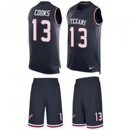 Texans #13 Brandin Cooks Navy Blue Team Color Men's Stitched NFL Limited Tank Top Suit Jersey