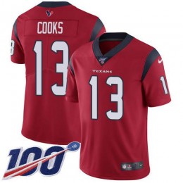 Texans #13 Brandin Cooks Red Alternate Men's Stitched NFL 100th Season Vapor Untouchable Limited Jersey