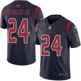 Texans #24 Derek Stingley Jr. Navy Blue Men's Stitched NFL Limited Rush Jersey