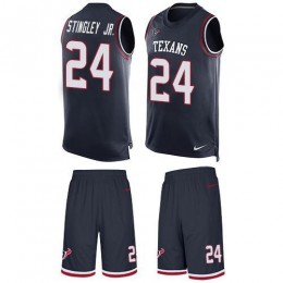 Texans #24 Derek Stingley Jr. Navy Blue Team Color Men's Stitched NFL Limited Tank Top Suit Jersey