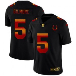 Indianapolis Colts #5 Stephon Gilmore Men's Black Red Orange Stripe Vapor Limited NFL Jersey