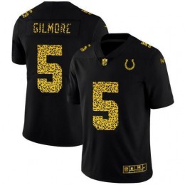 Indianapolis Colts #5 Stephon Gilmore Men's Leopard Print Fashion Vapor Limited NFL Jersey Black