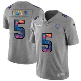 Indianapolis Colts #5 Stephon Gilmore Men's Multi-Color 2020 NFL Crucial Catch NFL Jersey Greyheather