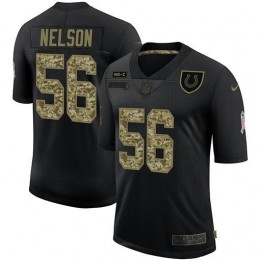Indianapolis Colts #56 Quenton Nelson Men's 2020 Salute To Service Camo Limited NFL Jersey Black