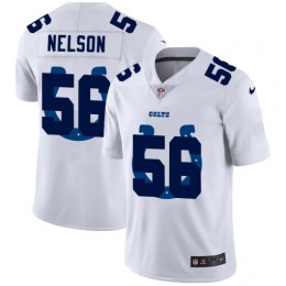 Indianapolis Colts #56 Quenton Nelson White Men's Team Logo Dual Overlap Limited NFL Jersey